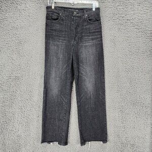 Tags Jeans Womens 27 Black Stretch High Rise Button Fly Straight